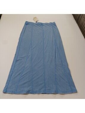Point S241419 Women's Blue 100% Pima Cotton Maxi Skirt Size Large (32×36)